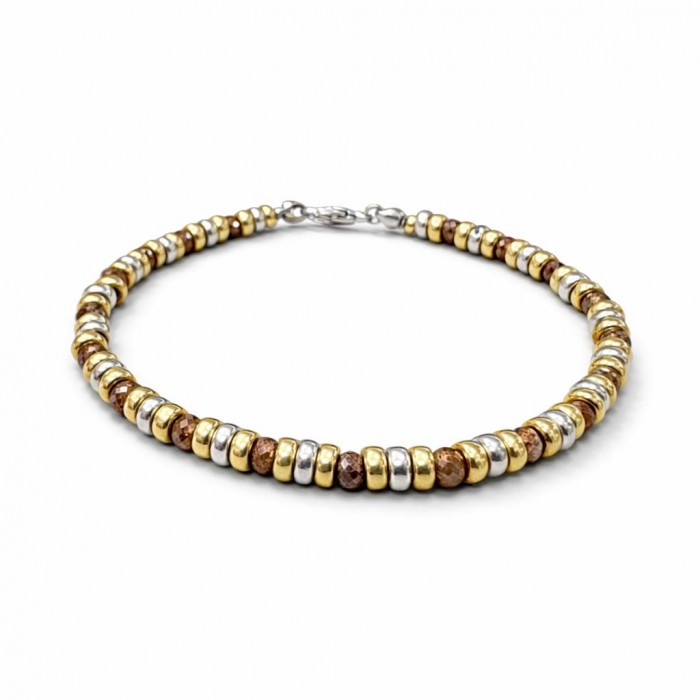 Bracciale copertoni in oro 18Kt con diamanti brown sfaccettati - DIENNECI GIOIELLI