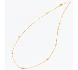 Girocollo con diamanti Ct. 0,64 in oro giallo 18Kt - Dienneci Gioielli