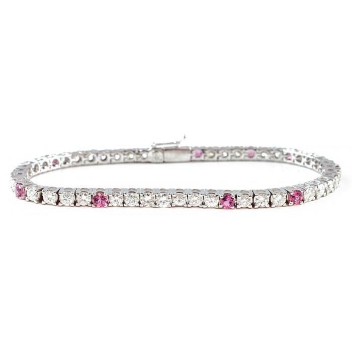 Bracciale Tennis Diamanti Ct.4,06 in oro 18Kt - DIENNECI GIOIELLI